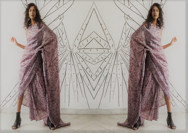 Batik Saree Dress by Rashmi Varma