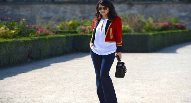 White top military jacket – plain white top