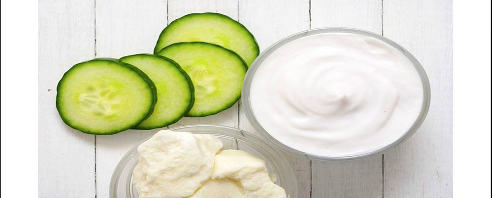 yogurt and cucumber face mask – protection against sunburn – sunburn repair